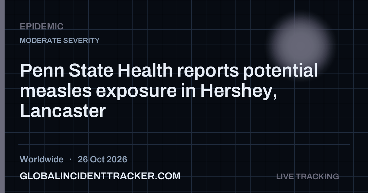 Epidemic incident in worldwide on 26 October 2026 — Global Incident Tracker report card