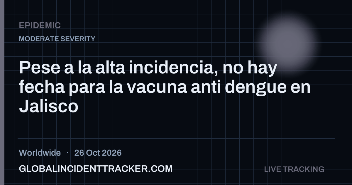 Epidemic incident in worldwide on 26 October 2026 — Global Incident Tracker report card