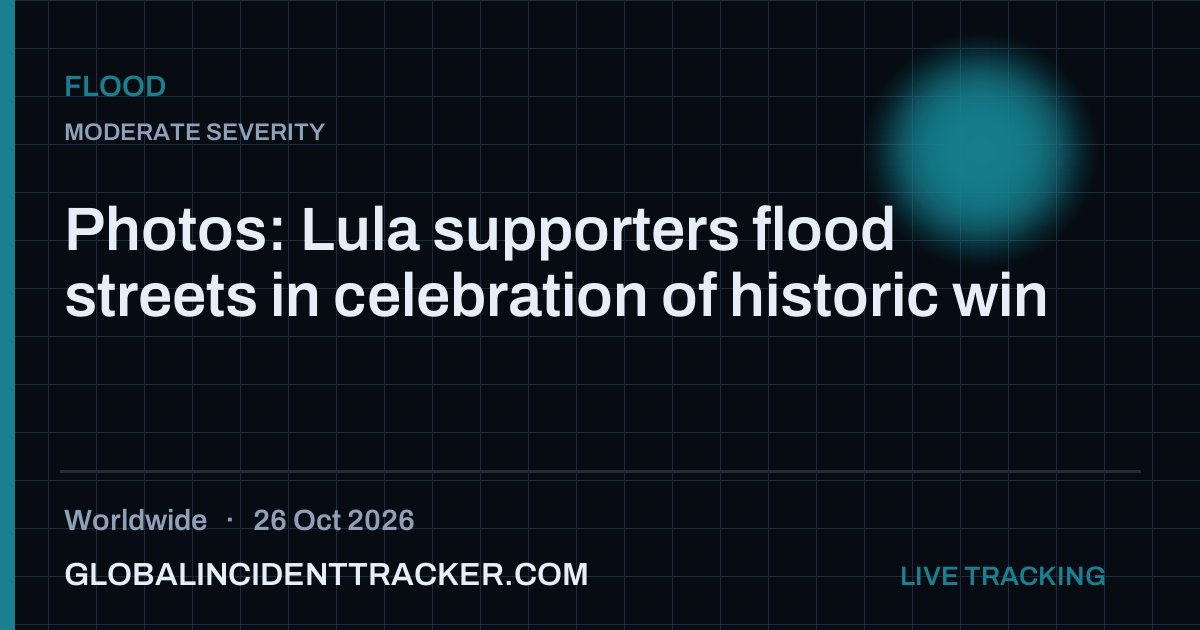 Flood incident in worldwide on 26 October 2026 — Global Incident Tracker report card