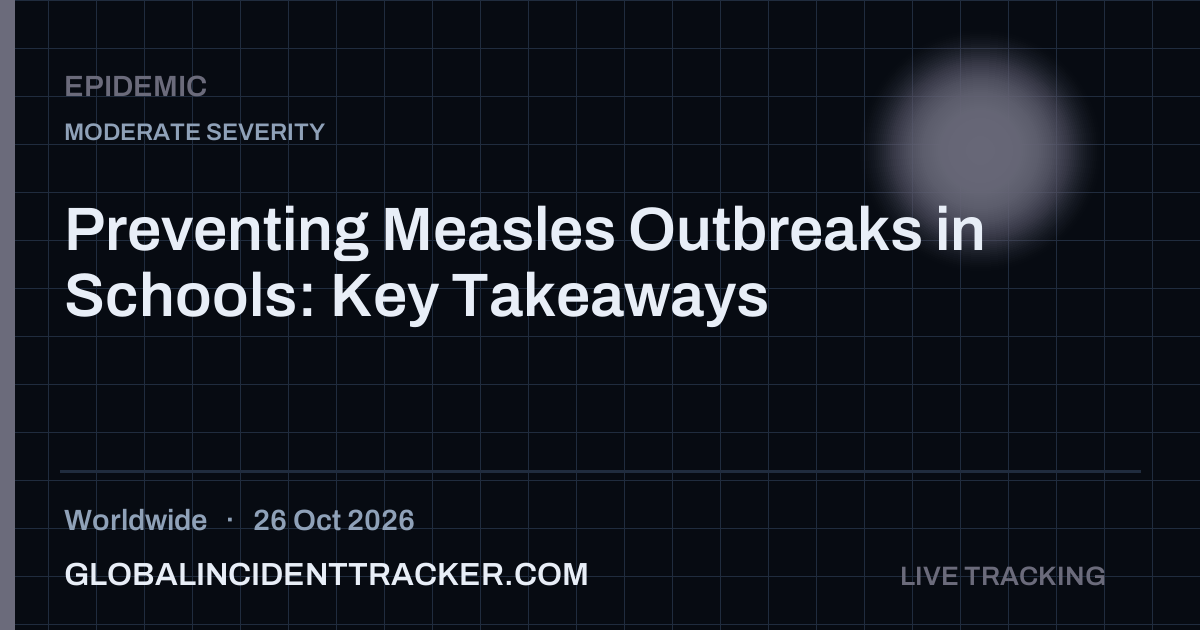 Epidemic incident in worldwide on 26 October 2026 — Global Incident Tracker report card