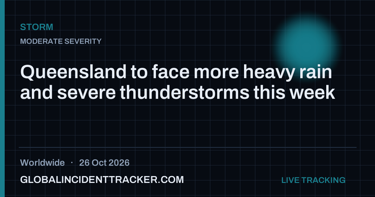 Storm incident in worldwide on 26 October 2026 — Global Incident Tracker report card