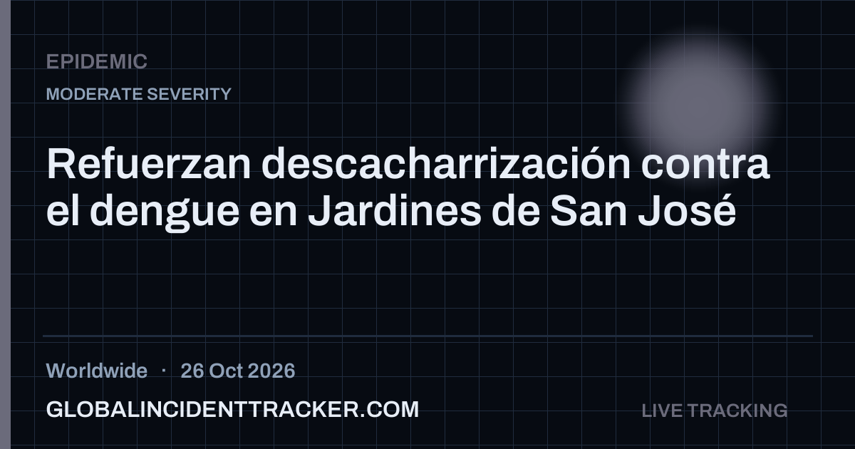 Epidemic incident in worldwide on 26 October 2026 — Global Incident Tracker report card