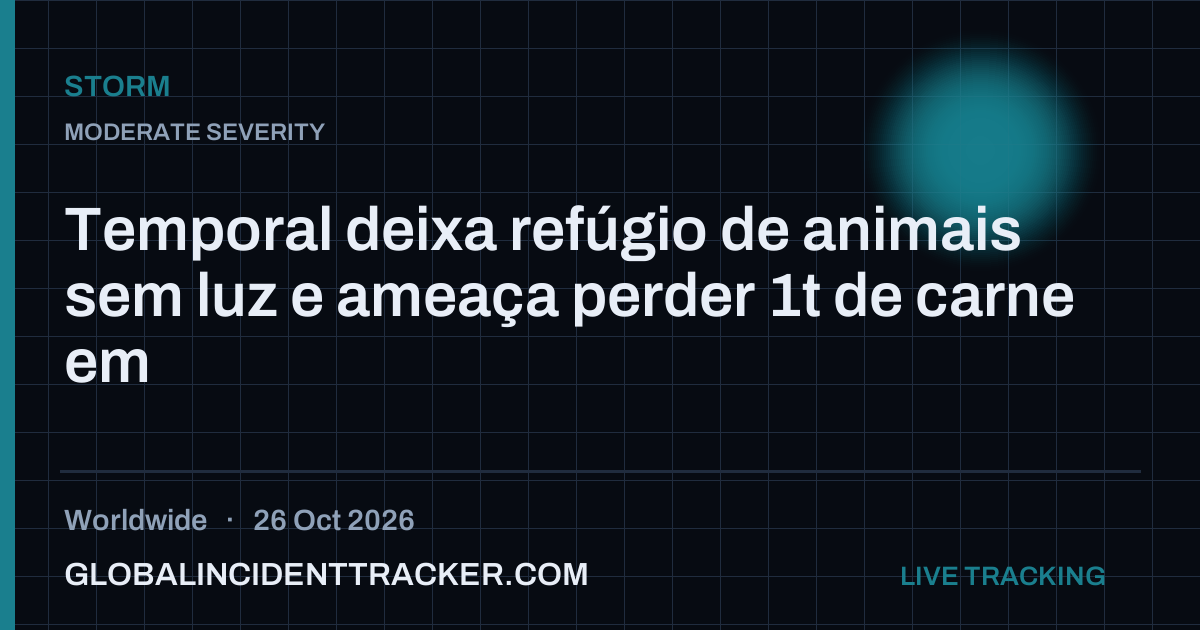 Storm incident in worldwide on 26 October 2026 — Global Incident Tracker report card