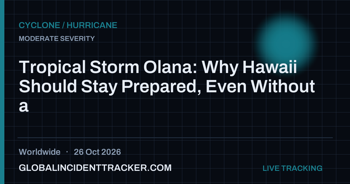 Cyclone / Hurricane incident in worldwide on 26 October 2026 — Global Incident Tracker report card