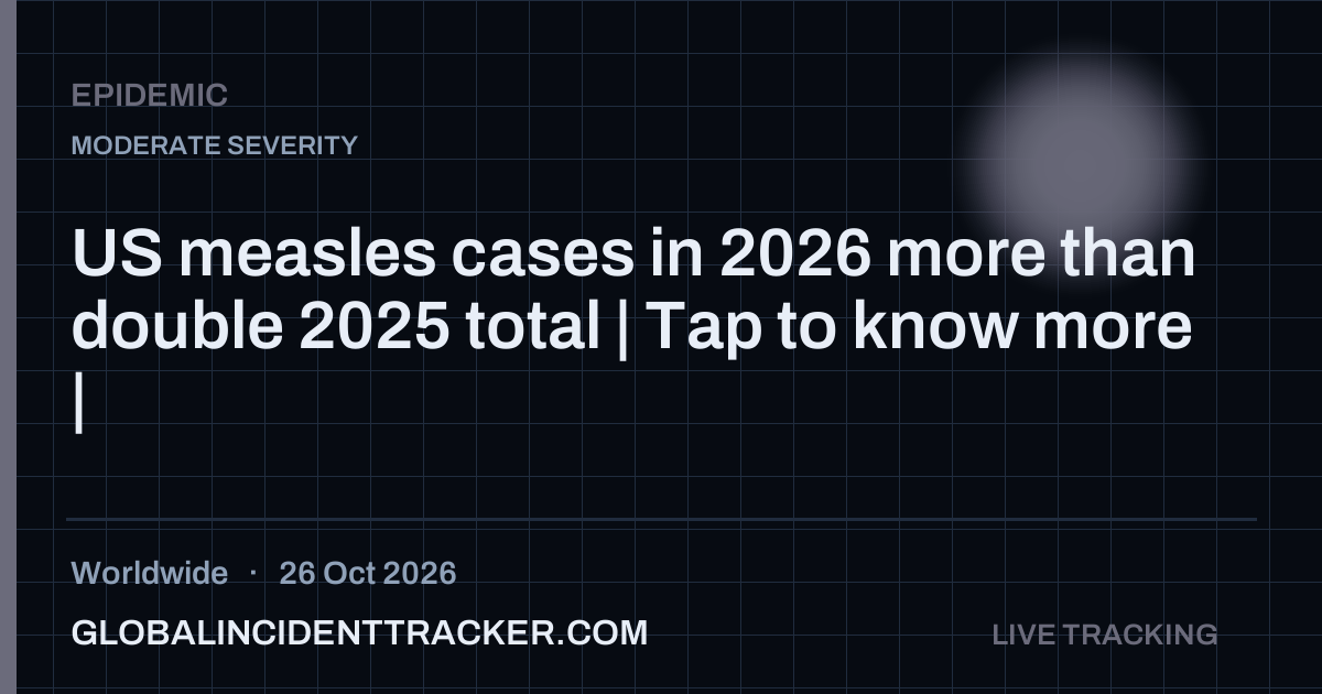 Epidemic incident in worldwide on 26 October 2026 — Global Incident Tracker report card