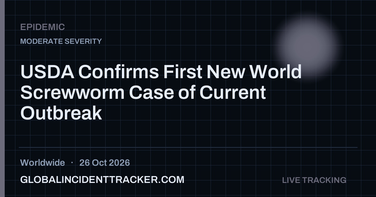 Epidemic incident in worldwide on 26 October 2026 — Global Incident Tracker report card