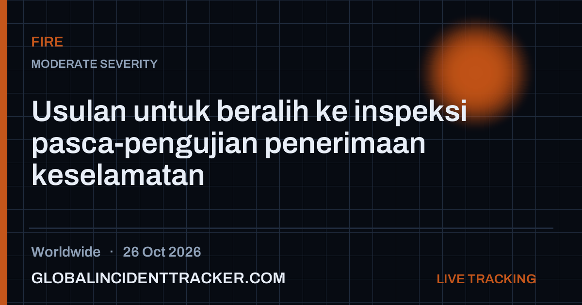 Fire incident in worldwide on 26 October 2026 — Global Incident Tracker report card
