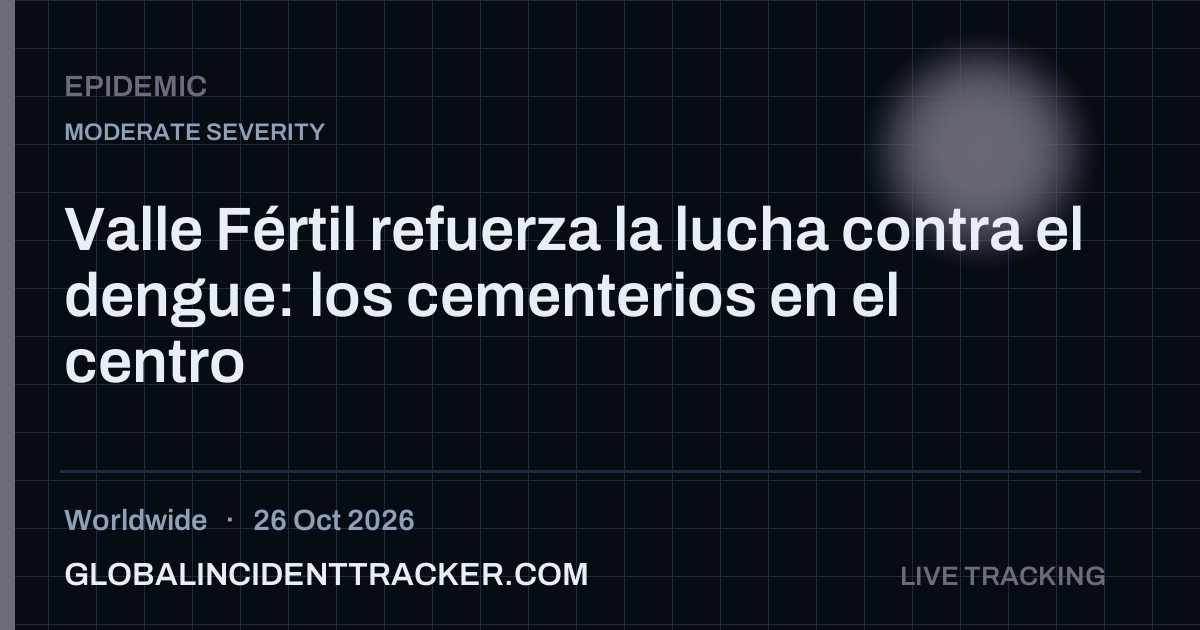 Epidemic incident in worldwide on 26 October 2026 — Global Incident Tracker report card