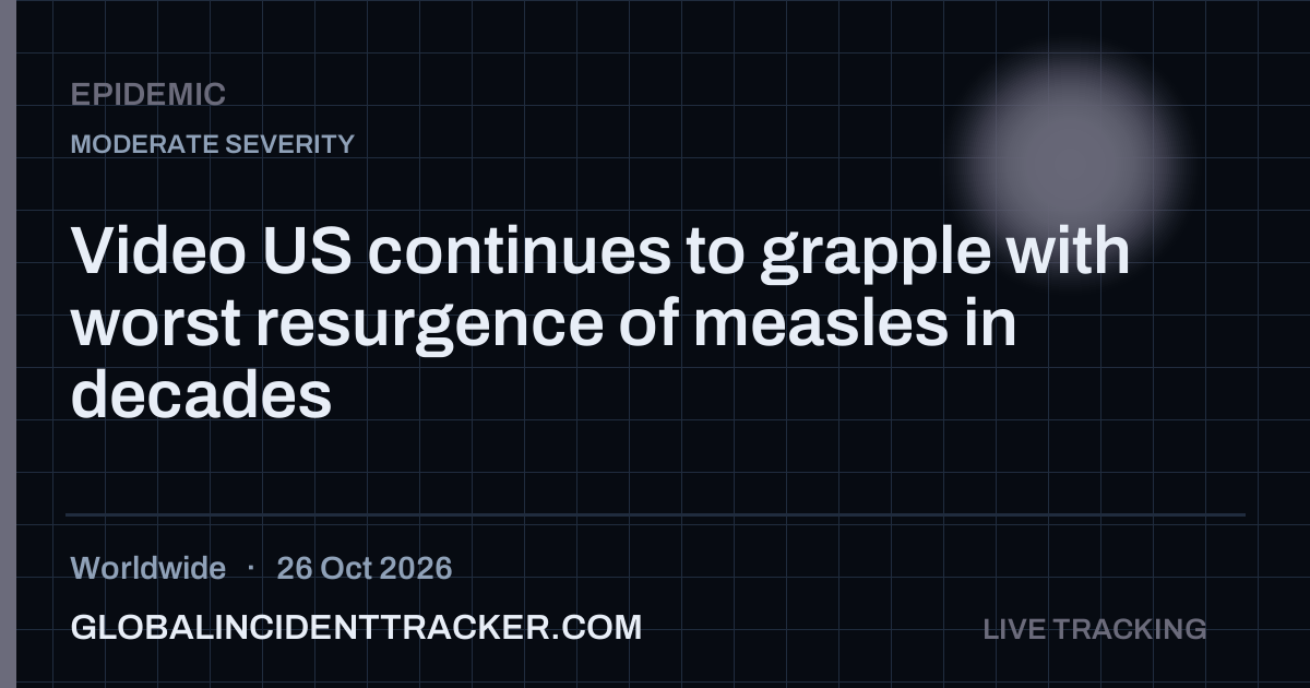 Epidemic incident in worldwide on 26 October 2026 — Global Incident Tracker report card