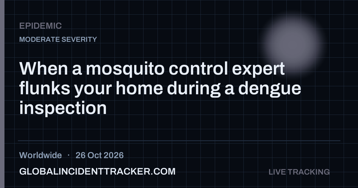 Epidemic incident in worldwide on 26 October 2026 — Global Incident Tracker report card