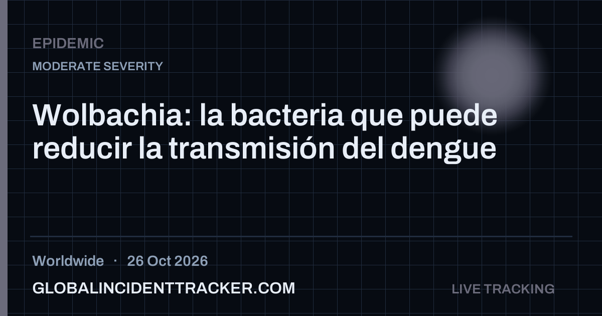 Epidemic incident in worldwide on 26 October 2026 — Global Incident Tracker report card