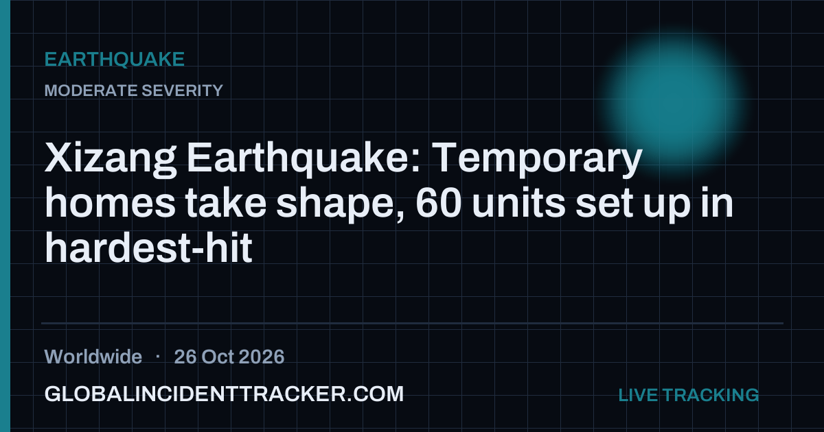 Earthquake incident in worldwide on 26 October 2026 — Global Incident Tracker report card