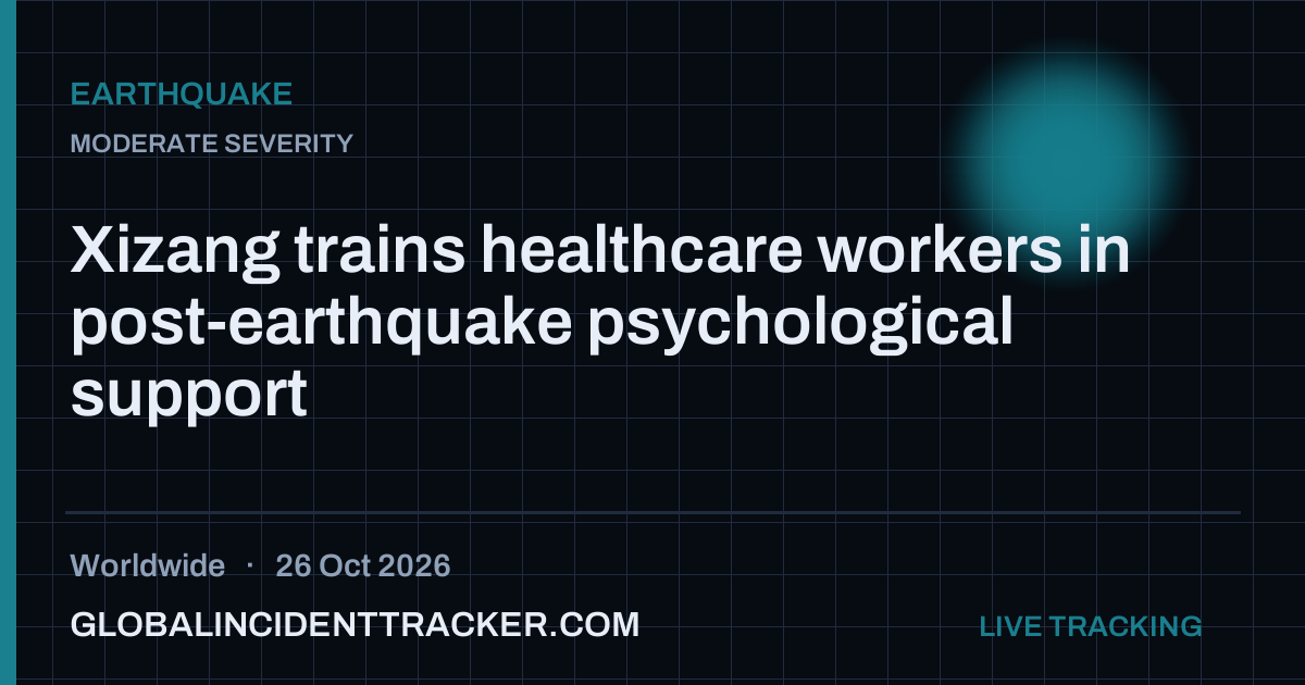 Earthquake incident in worldwide on 26 October 2026 — Global Incident Tracker report card