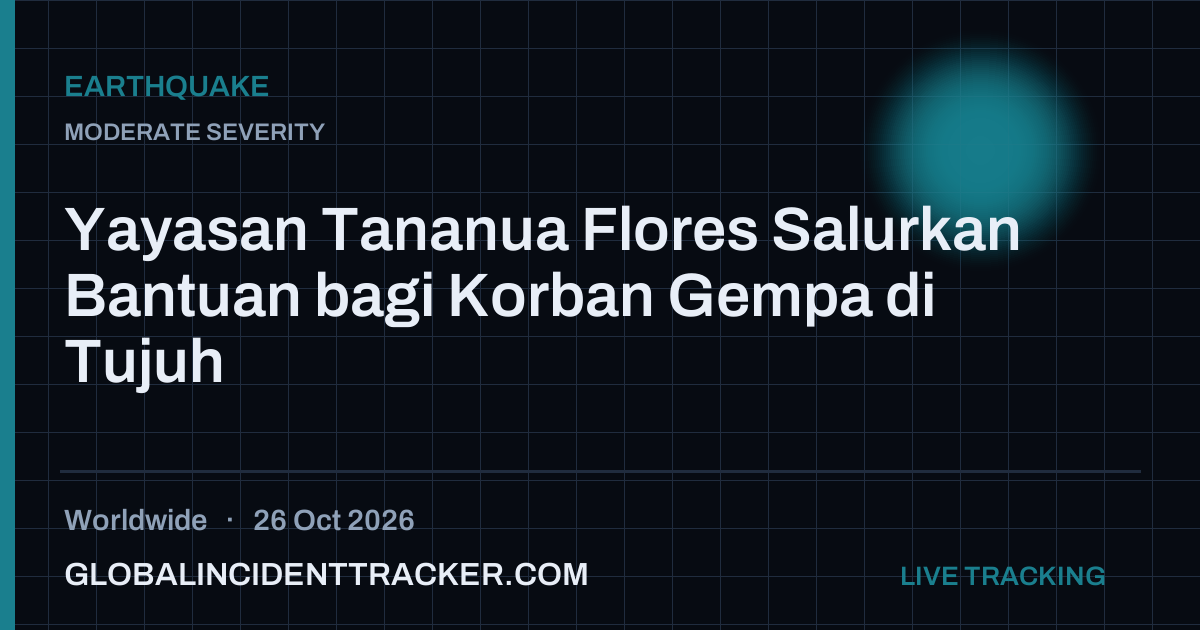 Earthquake incident in worldwide on 26 October 2026 — Global Incident Tracker report card
