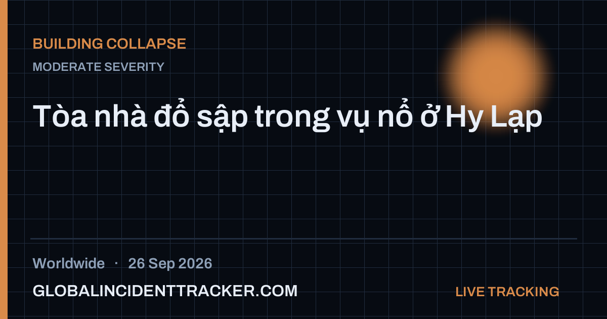 Building Collapse incident in worldwide on 26 September 2026 — Global Incident Tracker report card