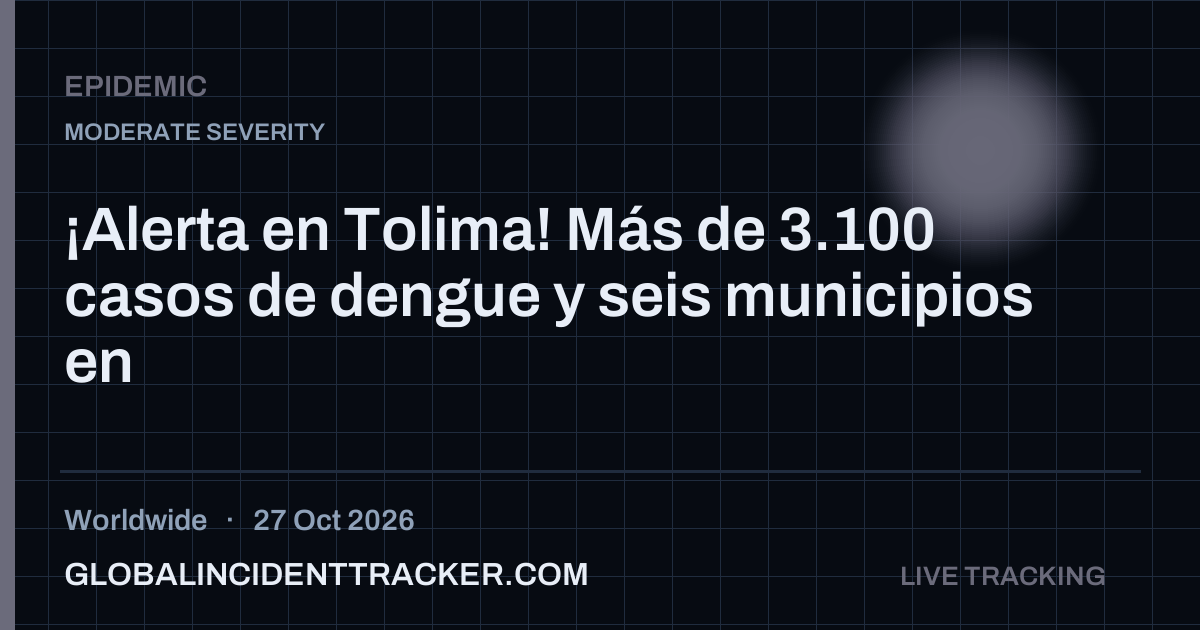 Epidemic incident in worldwide on 27 October 2026 — Global Incident Tracker report card