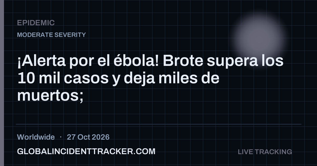 Epidemic incident in worldwide on 27 October 2026 — Global Incident Tracker report card