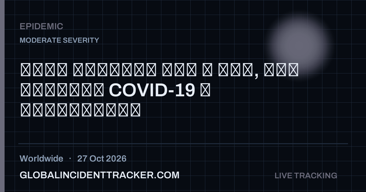 Epidemic incident in worldwide on 27 October 2026 — Global Incident Tracker report card