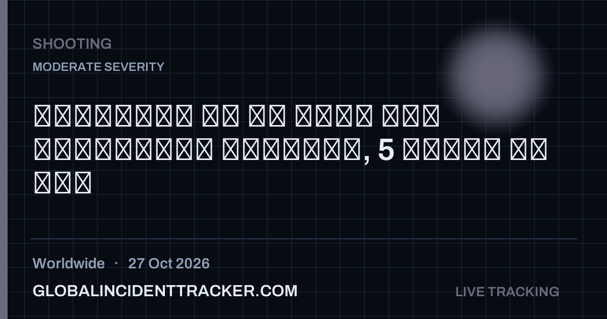 Shooting incident in worldwide on 27 October 2026 — Global Incident Tracker report card