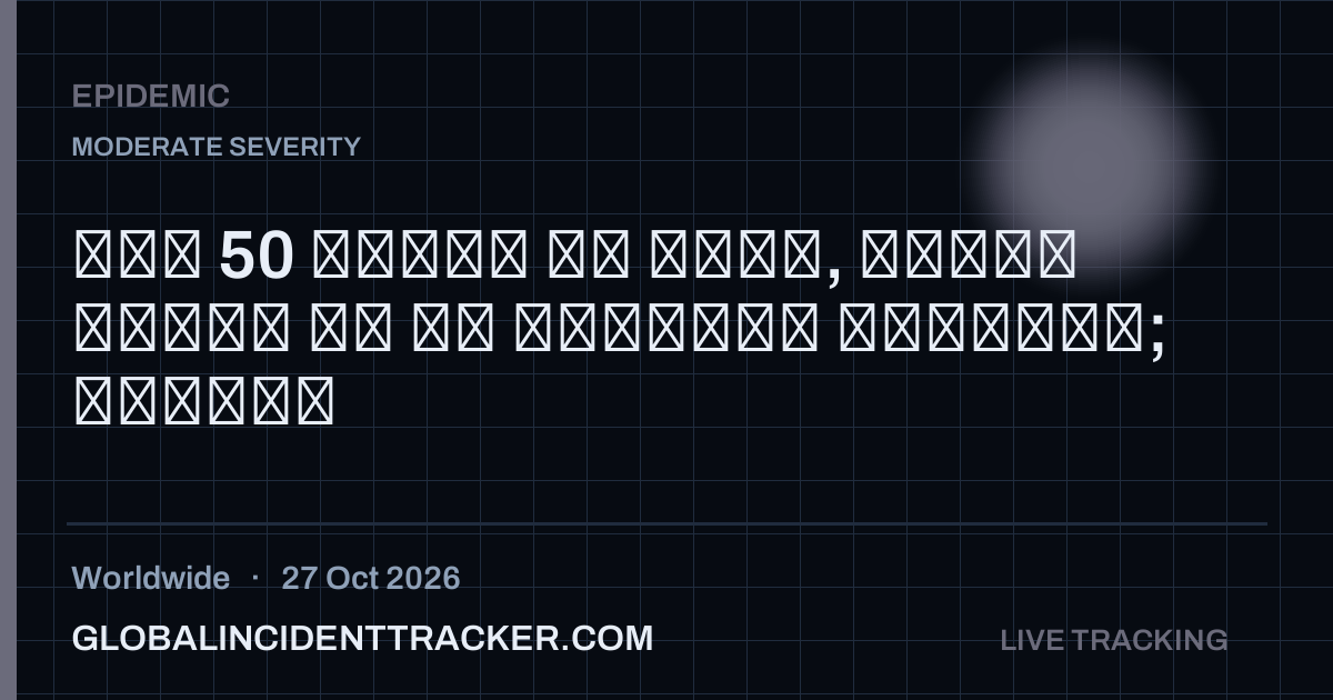 Epidemic incident in worldwide on 27 October 2026 — Global Incident Tracker report card