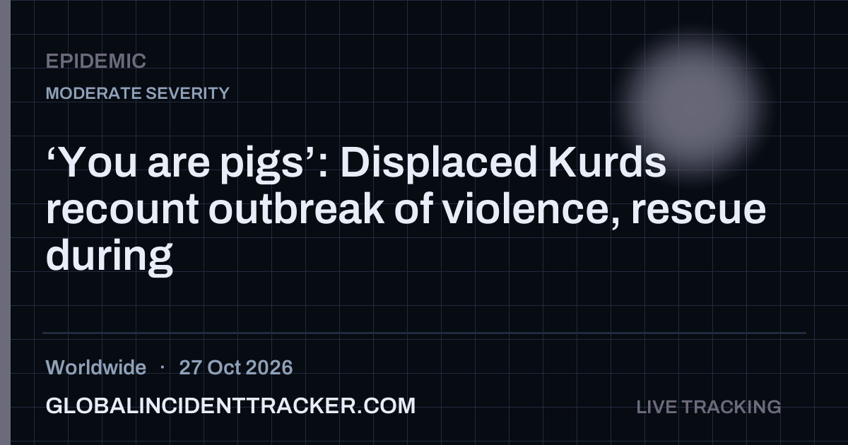 Epidemic incident in worldwide on 27 October 2026 — Global Incident Tracker report card