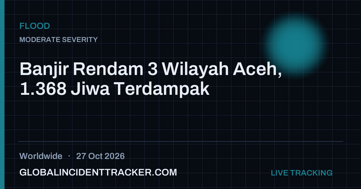 Flood incident in worldwide on 27 October 2026 — Global Incident Tracker report card