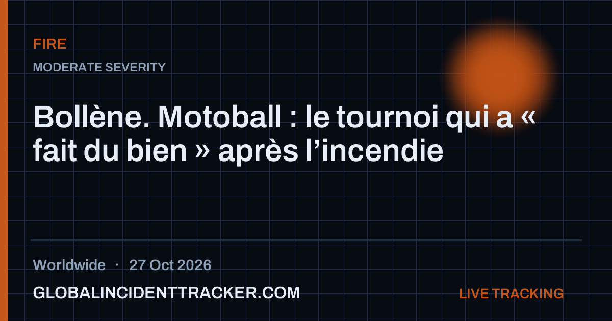 Fire incident in worldwide on 27 October 2026 — Global Incident Tracker report card