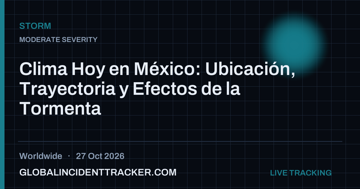 Storm incident in worldwide on 27 October 2026 — Global Incident Tracker report card