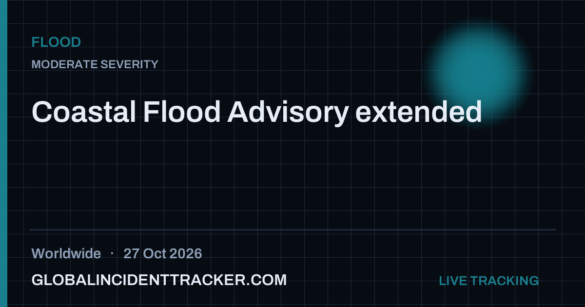 Flood incident in worldwide on 27 October 2026 — Global Incident Tracker report card