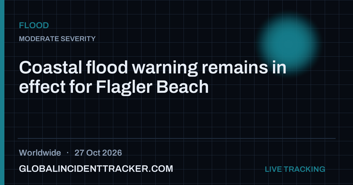Flood incident in worldwide on 27 October 2026 — Global Incident Tracker report card