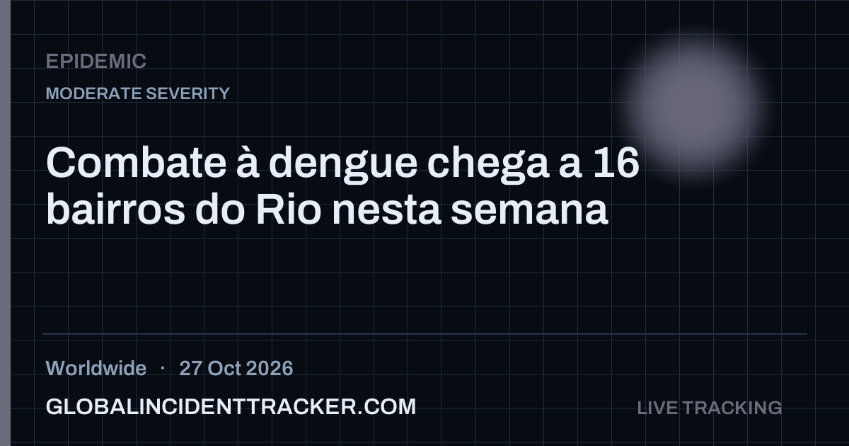 Epidemic incident in worldwide on 27 October 2026 — Global Incident Tracker report card