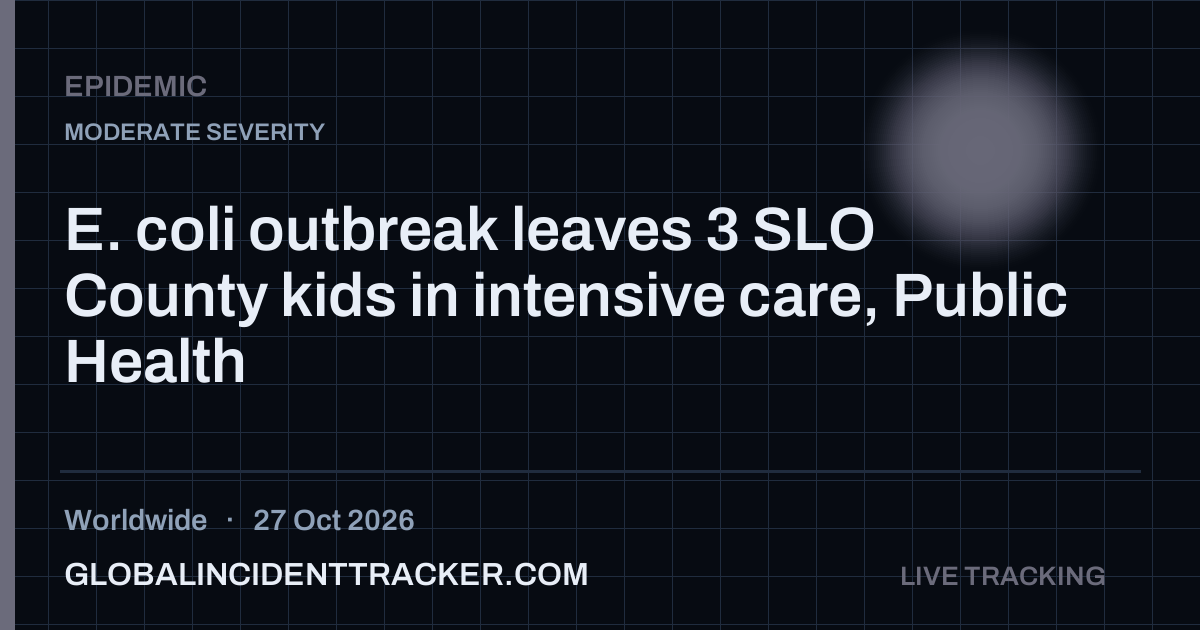 Epidemic incident in worldwide on 27 October 2026 — Global Incident Tracker report card