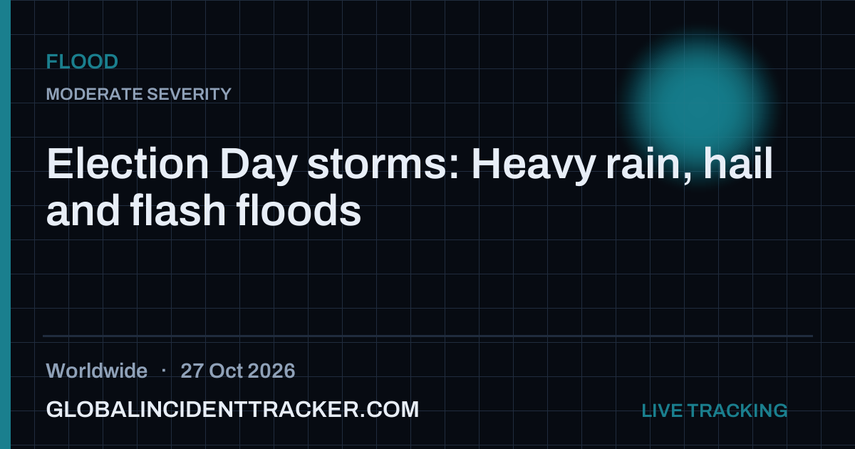 Flood incident in worldwide on 27 October 2026 — Global Incident Tracker report card