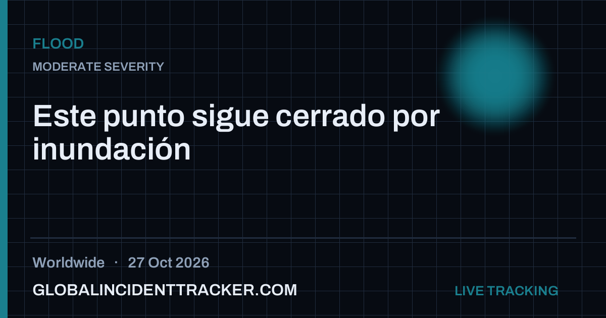 Flood incident in worldwide on 27 October 2026 — Global Incident Tracker report card