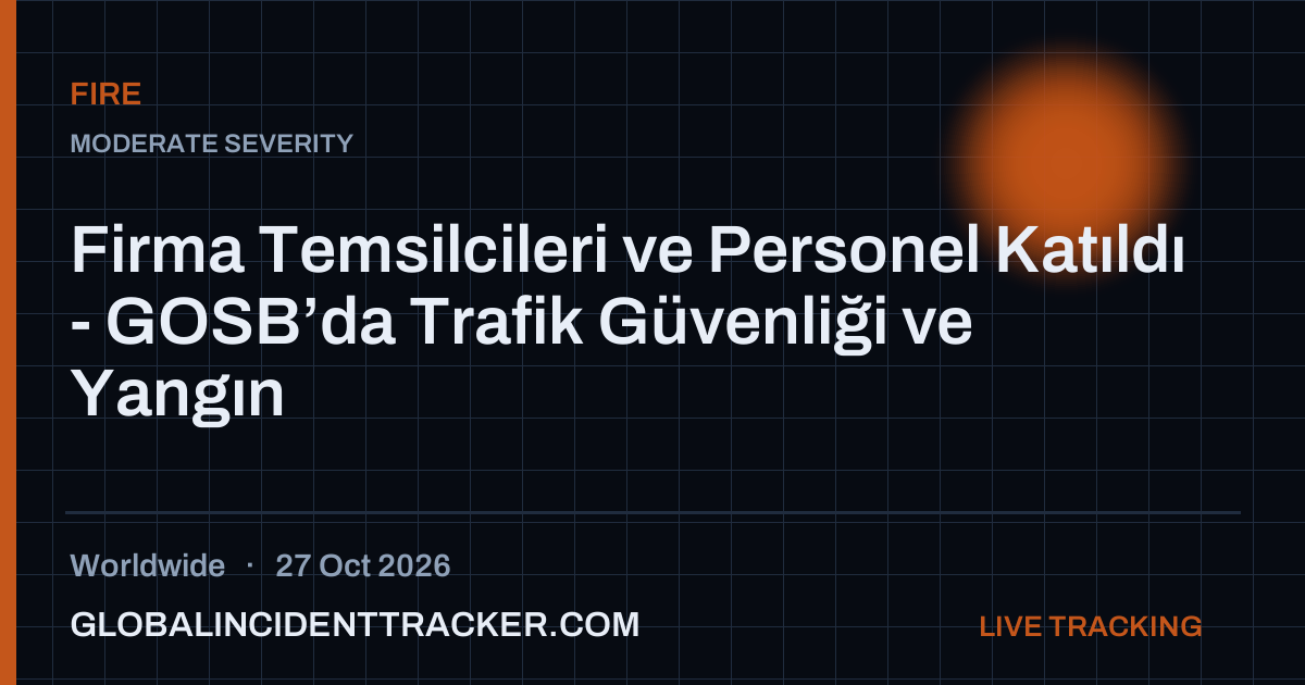 Fire incident in worldwide on 27 October 2026 — Global Incident Tracker report card