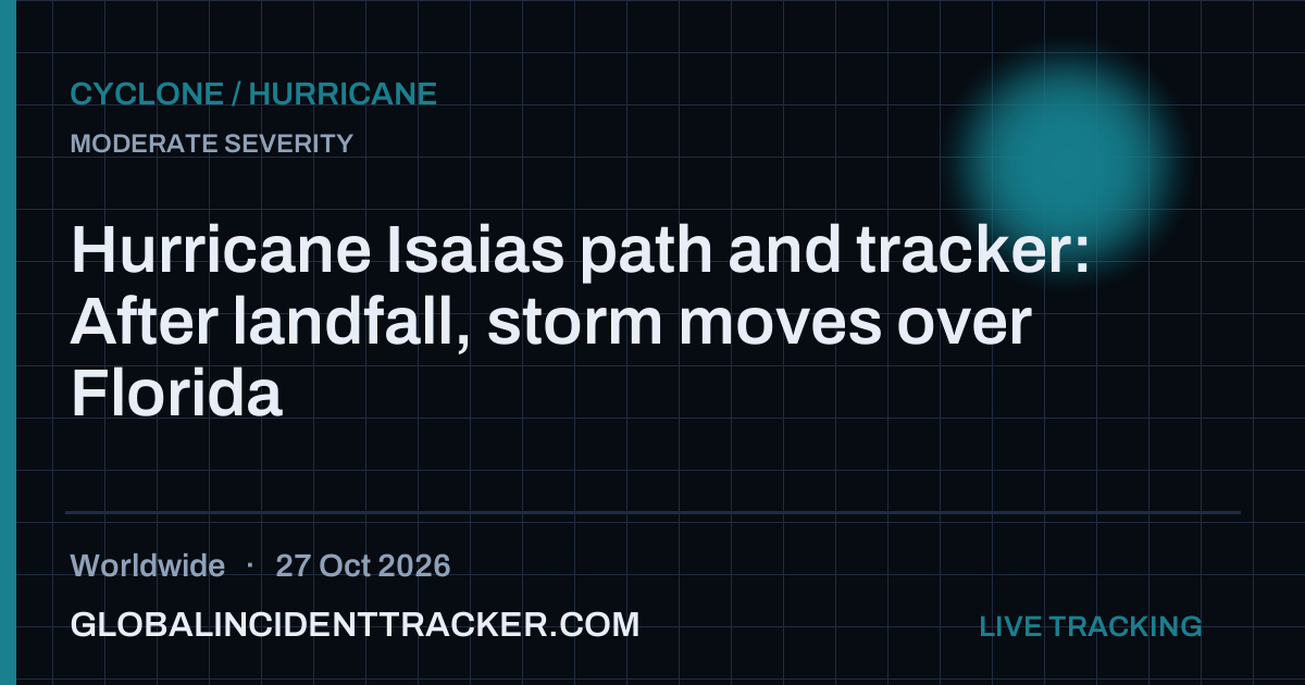 Hurricane Isaias path and tracker: After landfall, storm moves over ...
