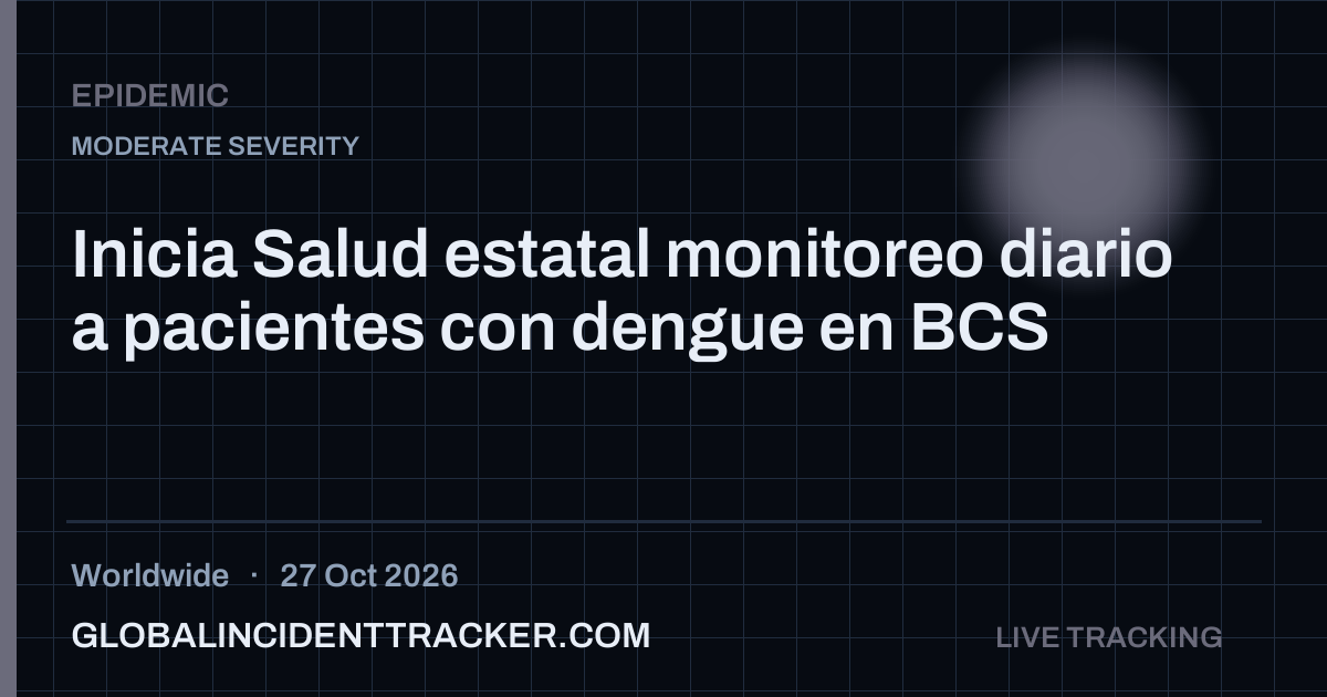 Epidemic incident in worldwide on 27 October 2026 — Global Incident Tracker report card