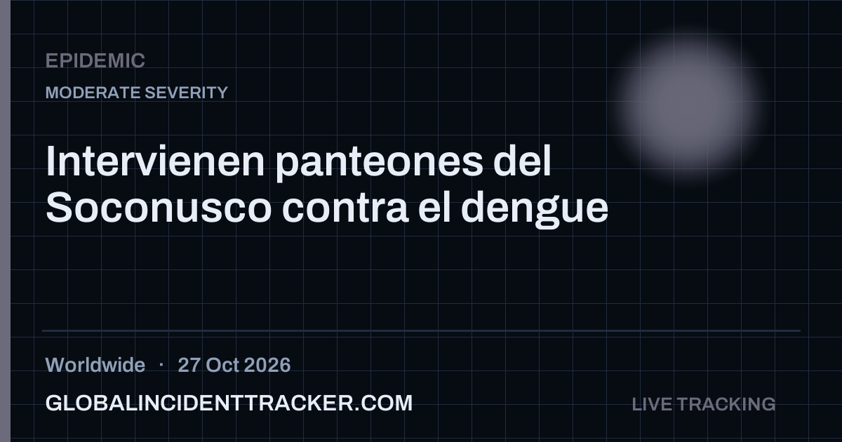 Epidemic incident in worldwide on 27 October 2026 — Global Incident Tracker report card