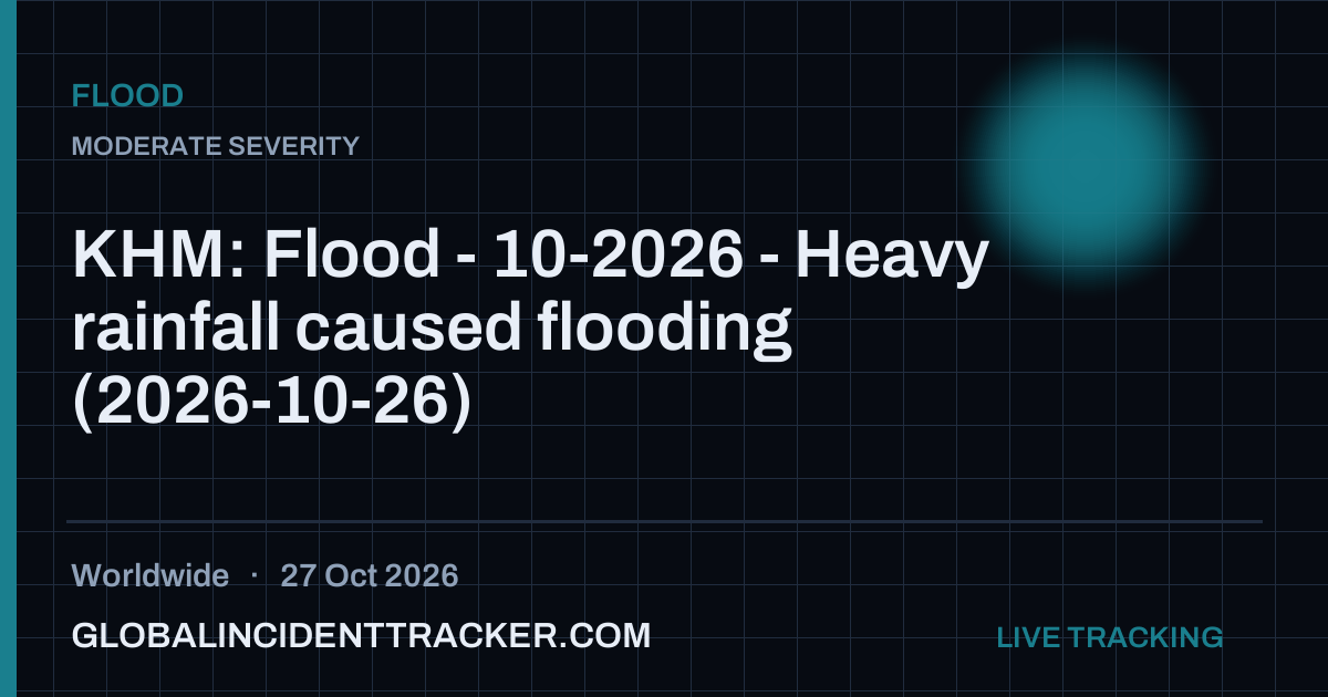 Flood incident in worldwide on 27 October 2026 — Global Incident Tracker report card