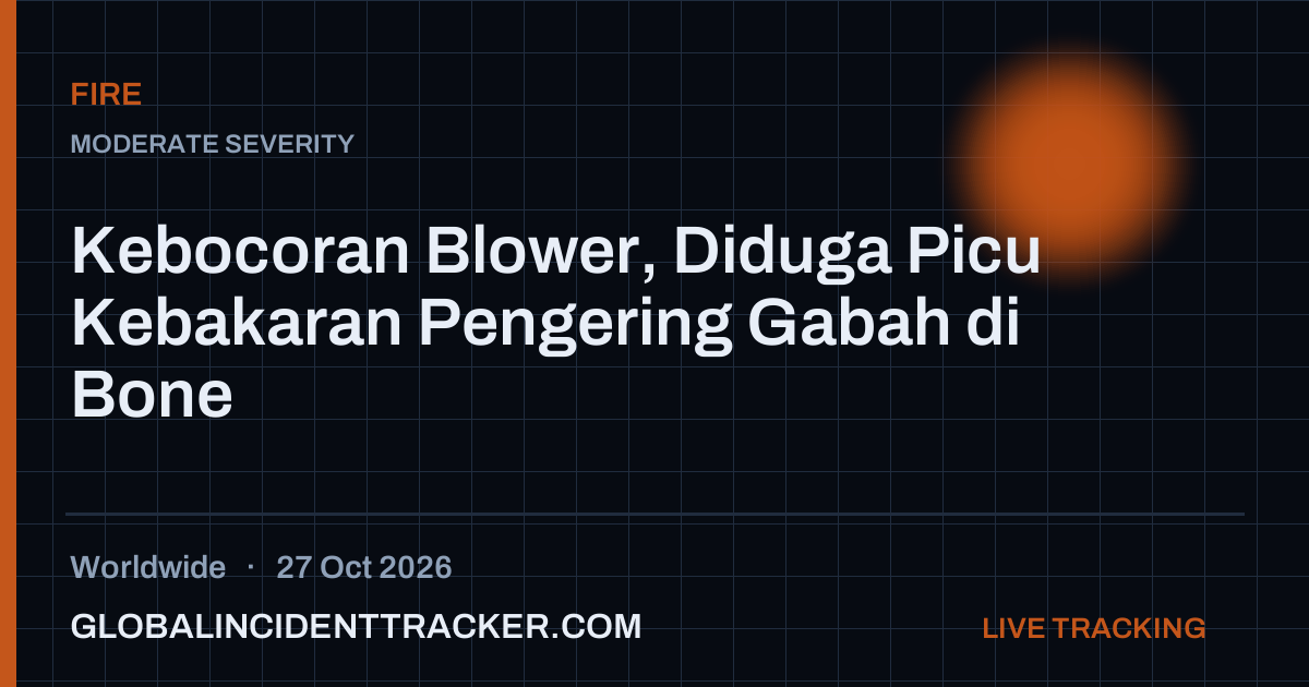 Fire incident in worldwide on 27 October 2026 — Global Incident Tracker report card