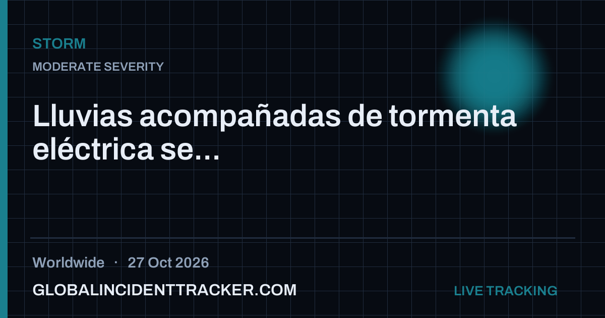 Storm incident in worldwide on 27 October 2026 — Global Incident Tracker report card