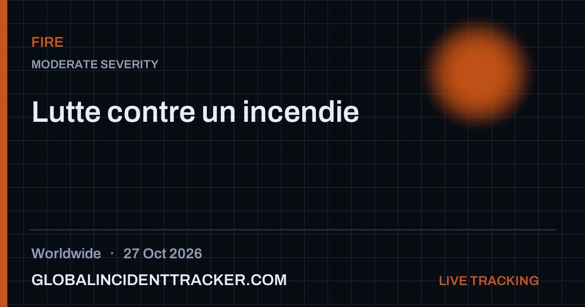 Fire incident in worldwide on 27 October 2026 — Global Incident Tracker report card