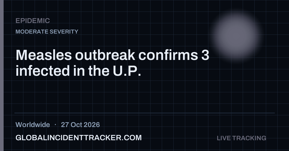 Epidemic incident in worldwide on 27 October 2026 — Global Incident Tracker report card