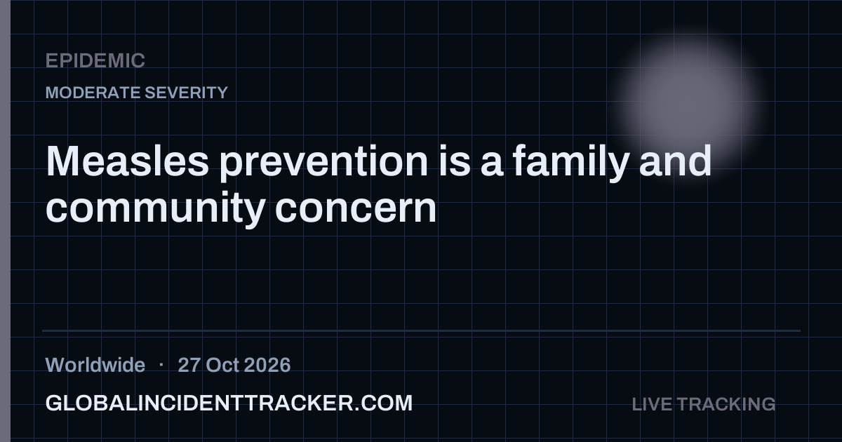 Epidemic incident in worldwide on 27 October 2026 — Global Incident Tracker report card