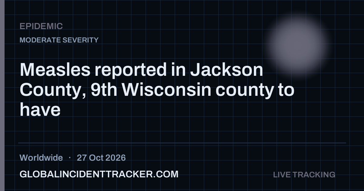 Epidemic incident in worldwide on 27 October 2026 — Global Incident Tracker report card