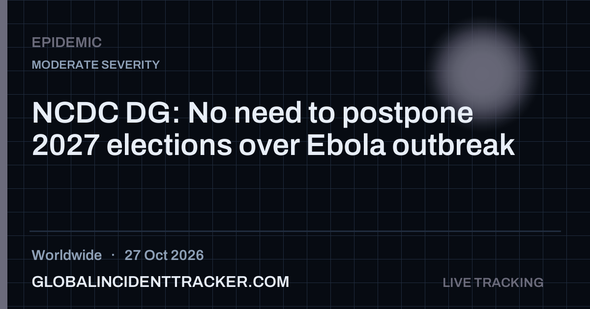 Epidemic incident in worldwide on 27 October 2026 — Global Incident Tracker report card