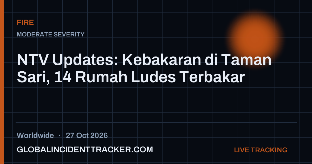 Fire incident in worldwide on 27 October 2026 — Global Incident Tracker report card
