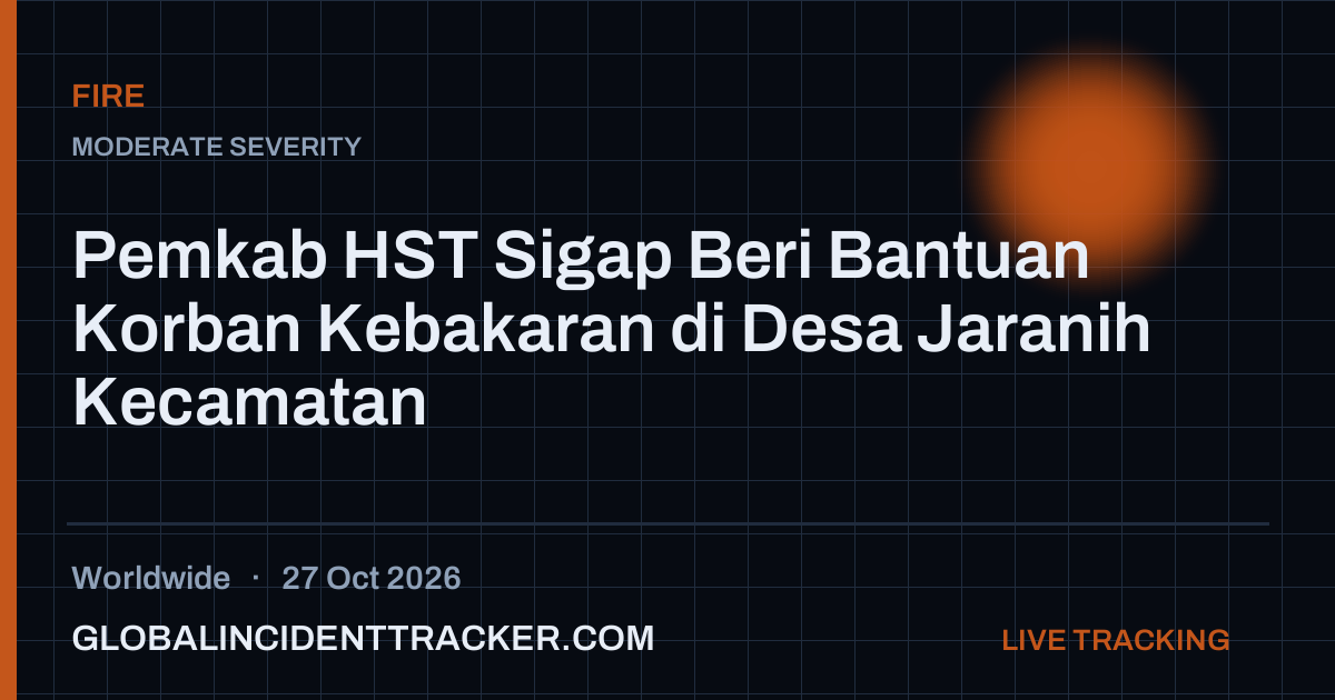 Fire incident in worldwide on 27 October 2026 — Global Incident Tracker report card