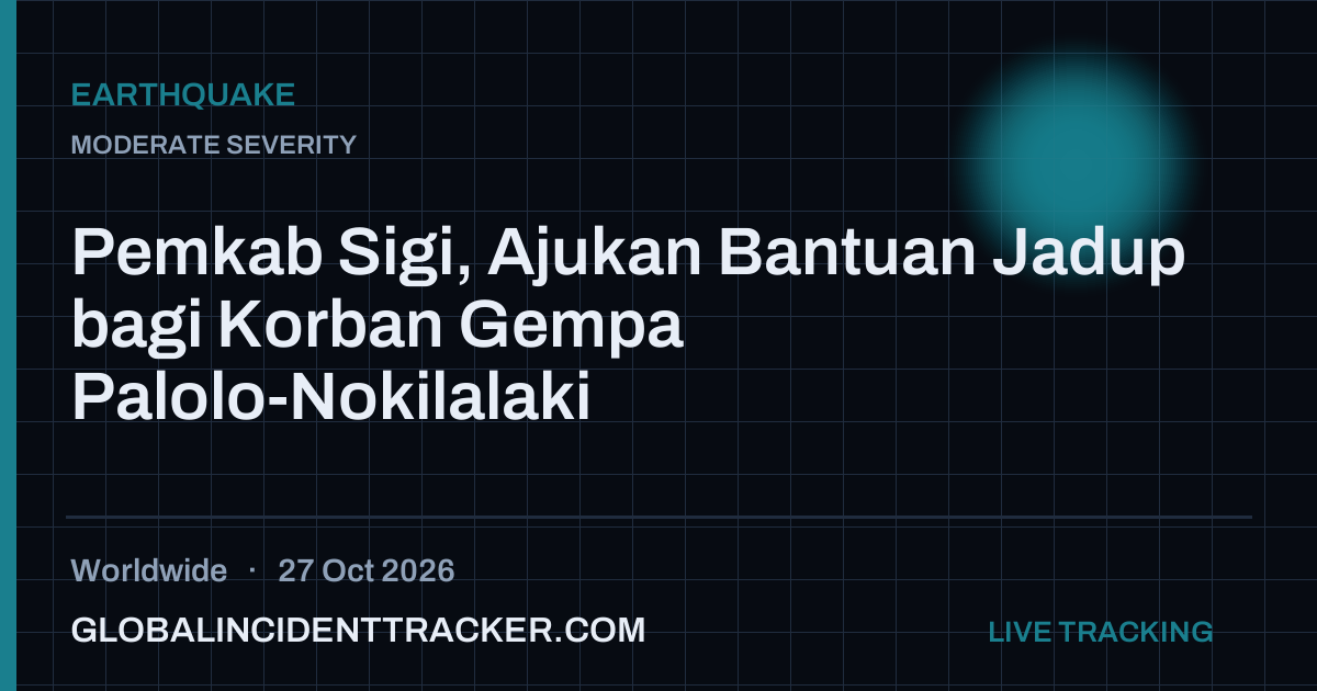 Earthquake incident in worldwide on 27 October 2026 — Global Incident Tracker report card