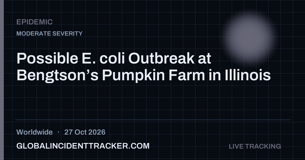 Possible E. coli Outbreak at Bengtson’s Pumpkin Farm in Illinois — 27 ...